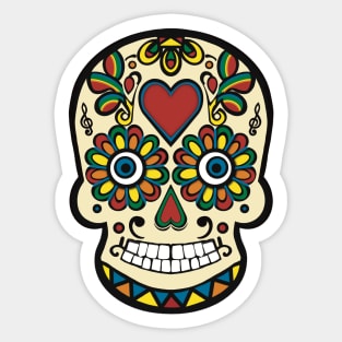 Sugar Skull Musical Sticker